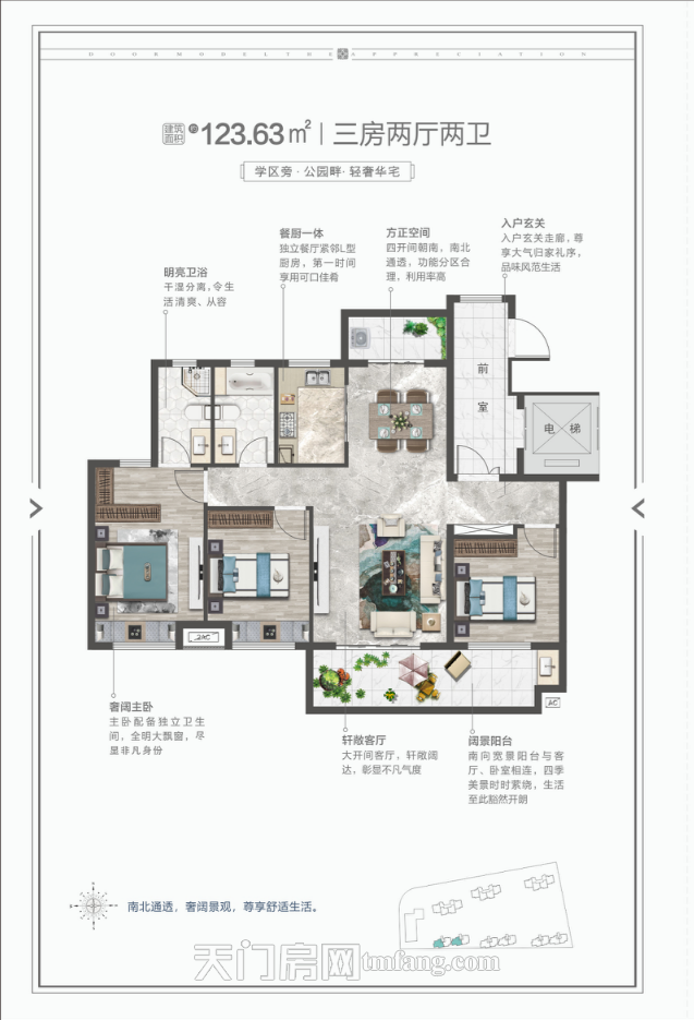 合润·公园里123.63㎡户型户型图