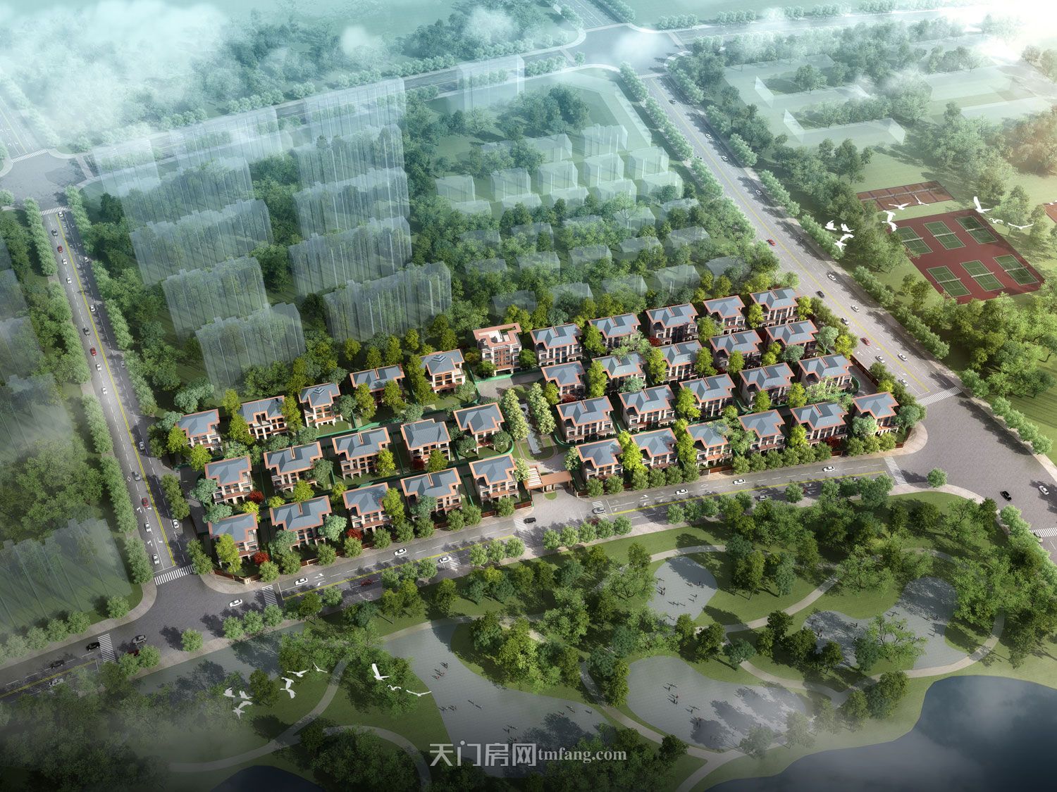 楚天墅苑鸟瞰图