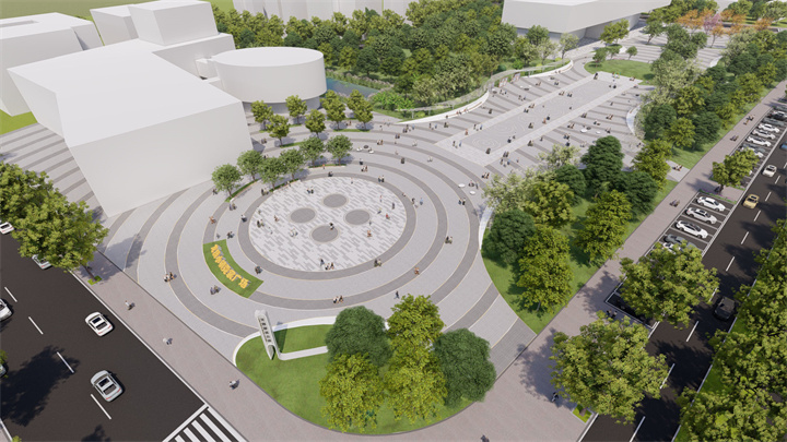 天门龙腾服装城中心广场规划方案批前公示