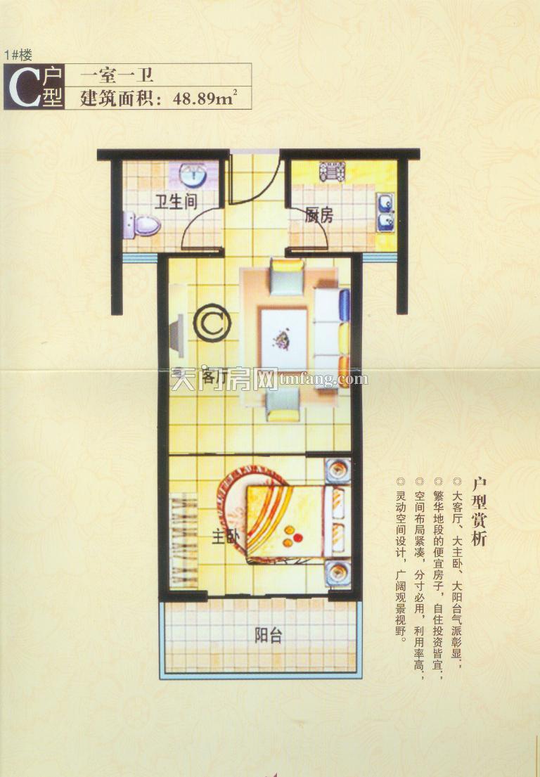 天地星座1#楼C户型