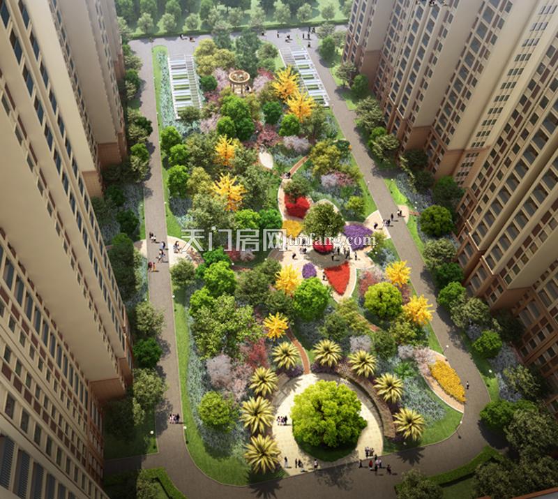 中心花园俯视