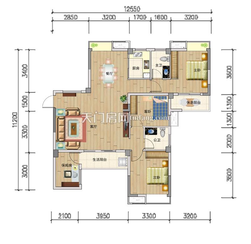 楚天尚城12-4户型