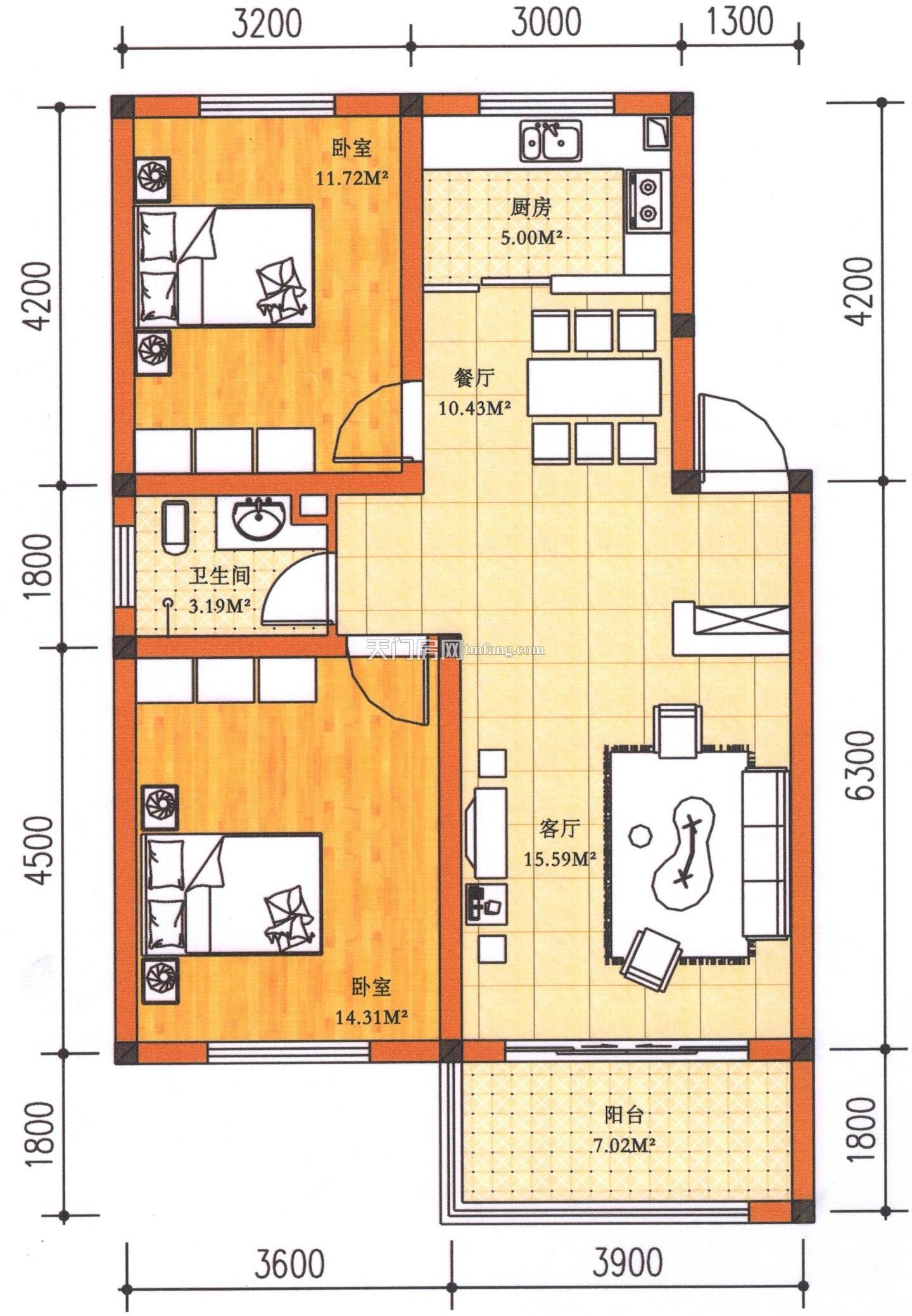 东林·南洋花园86.74户型