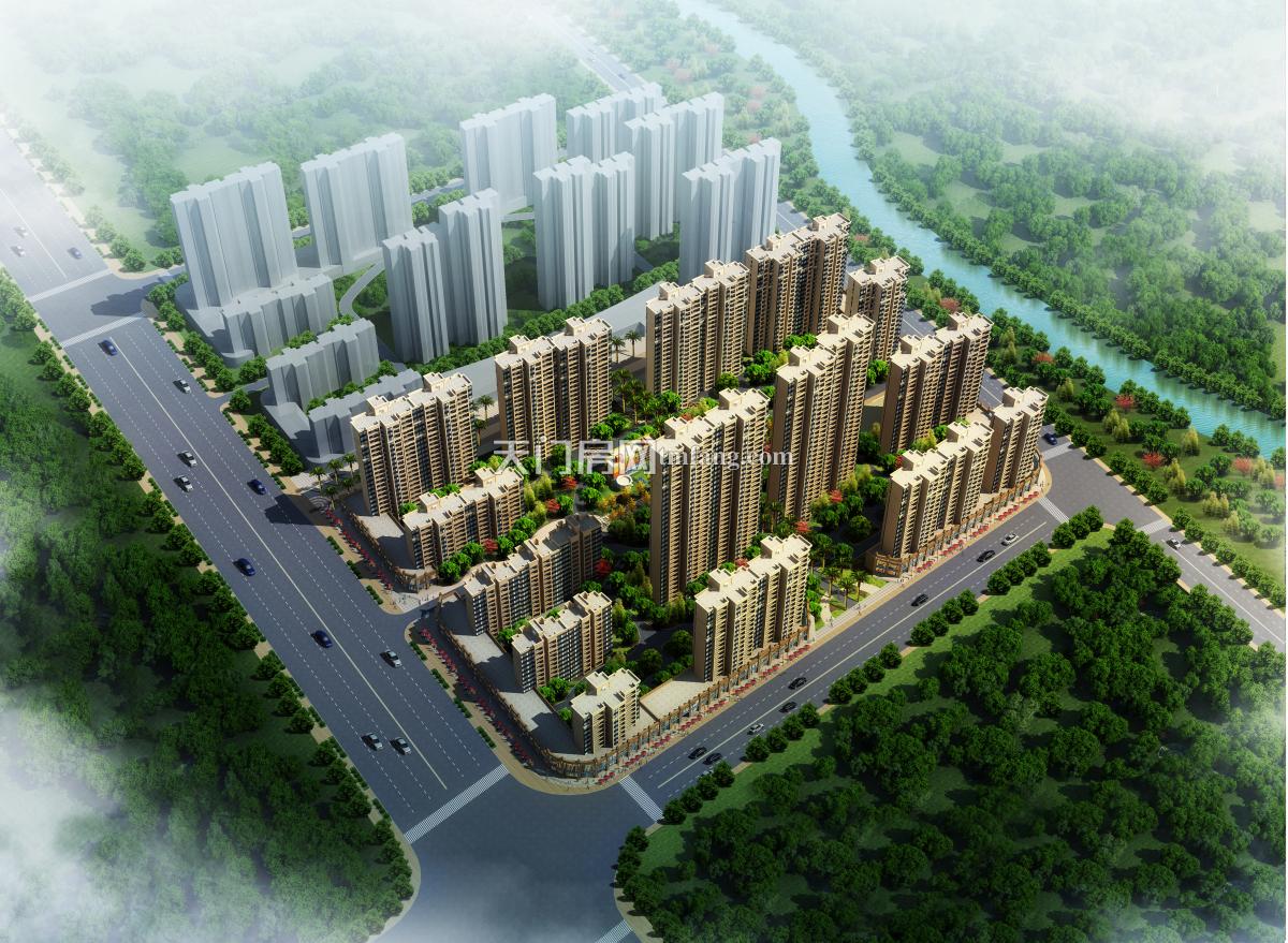 問天智匯東城鳥瞰圖