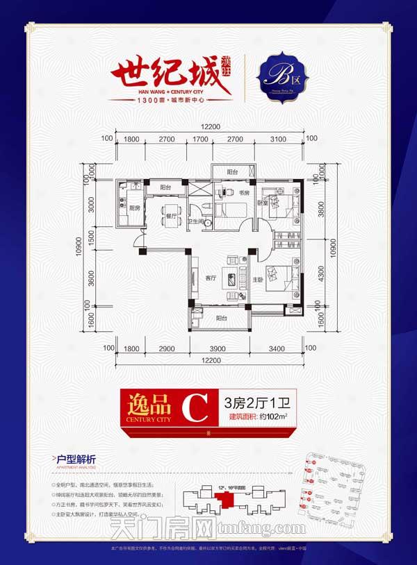 汉旺·世纪城C户型