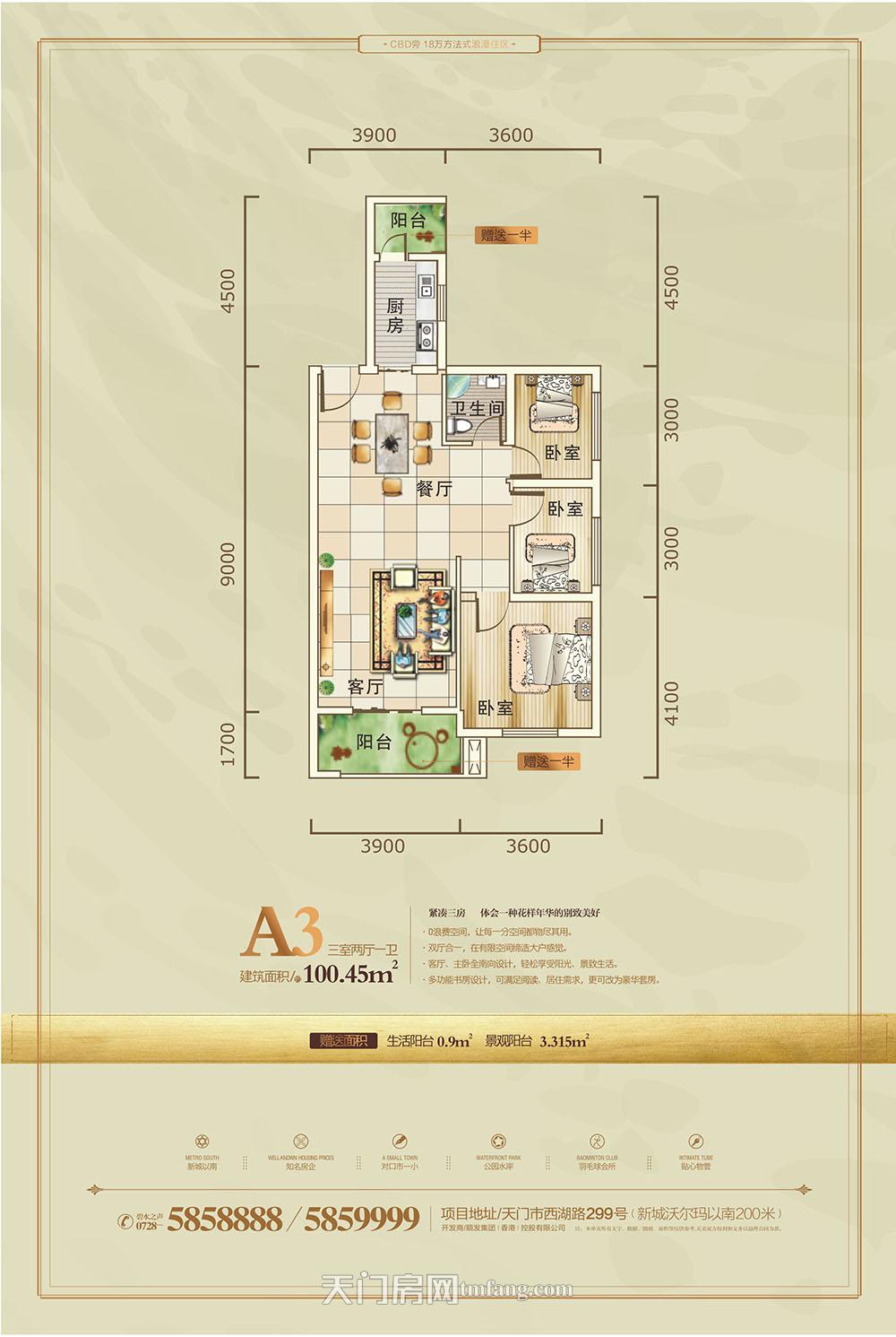 碧水园--A栋A3户型