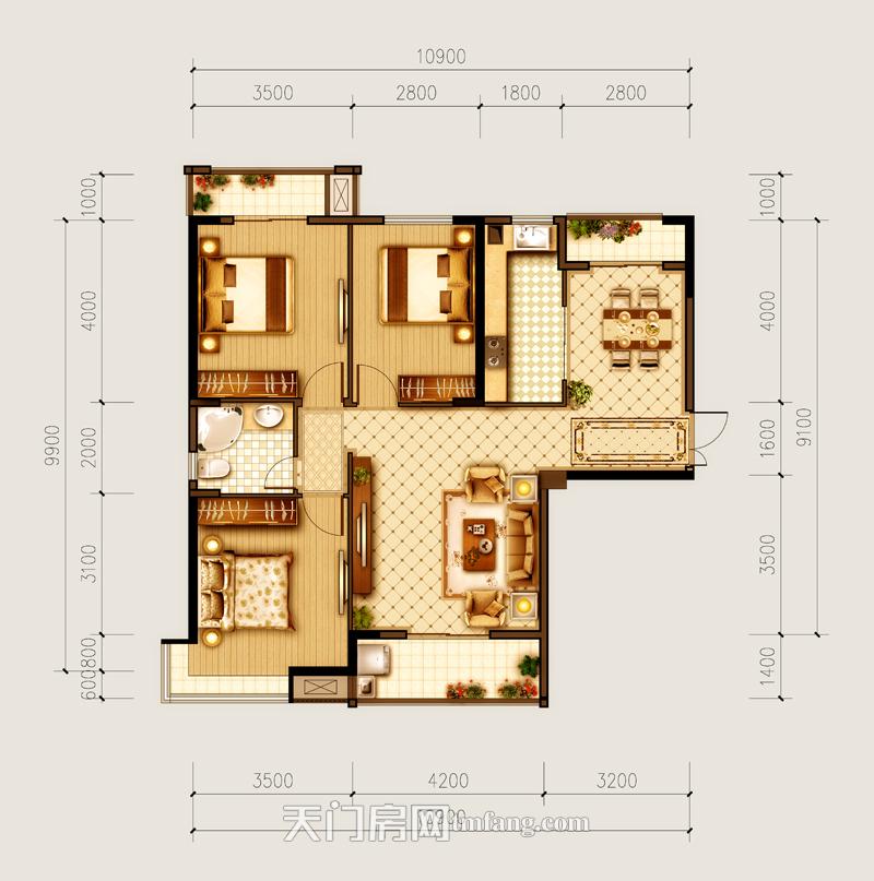 汉旺·世纪城D14户型