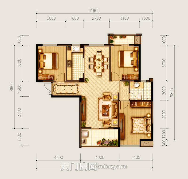 汉旺·世纪城D15户型