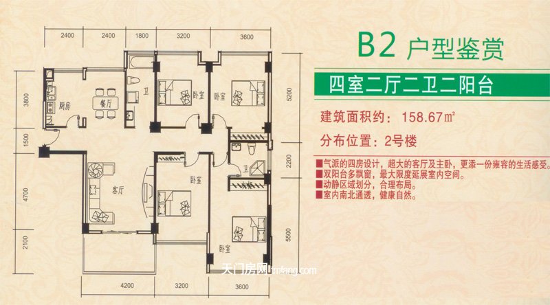 仁信·南洋星城B2户型鉴赏