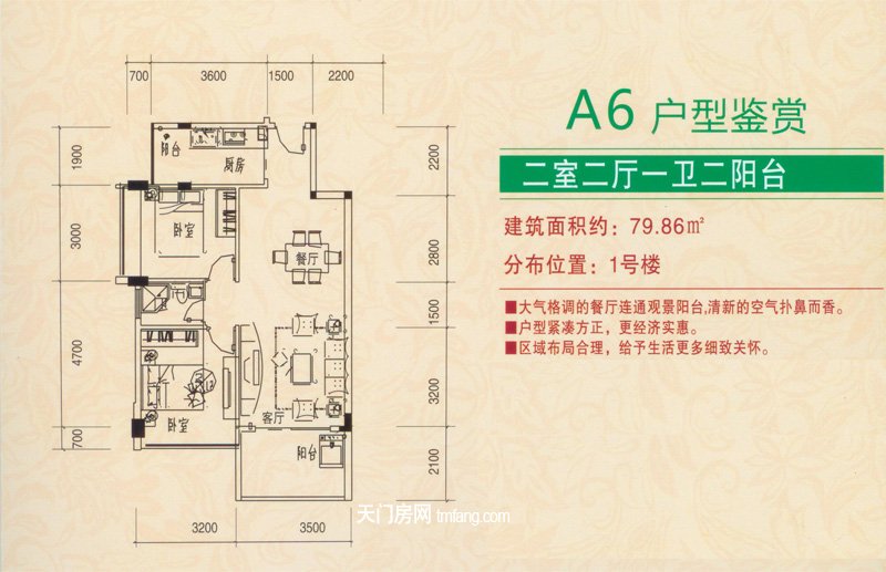 仁信·南洋星城A6户型鉴赏