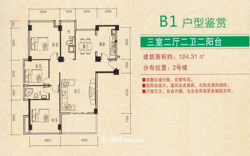 仁信·南洋星城B1户型鉴赏