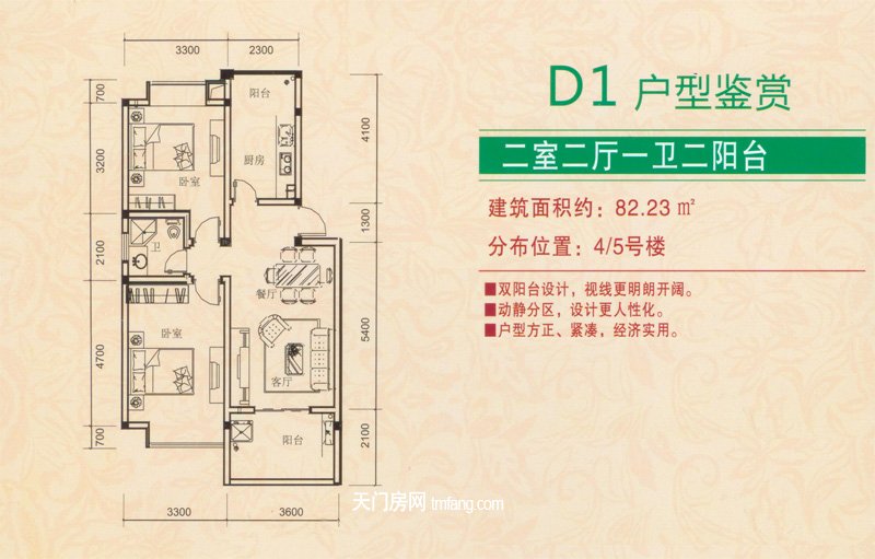 仁信·南洋星城D1户型鉴赏