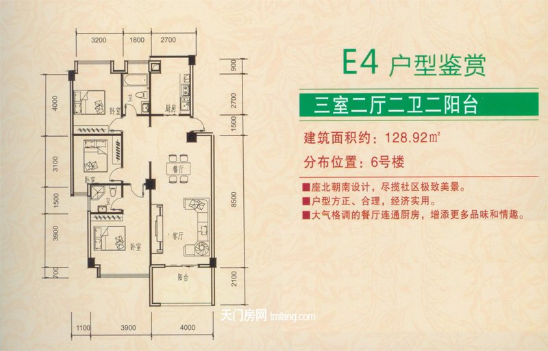 仁信·南洋星城E4户型鉴赏