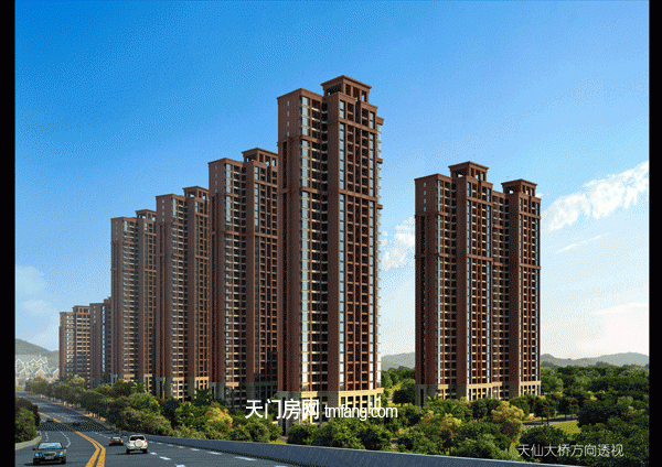 天下大桥透视图