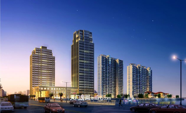 酒店夜景透视效果图