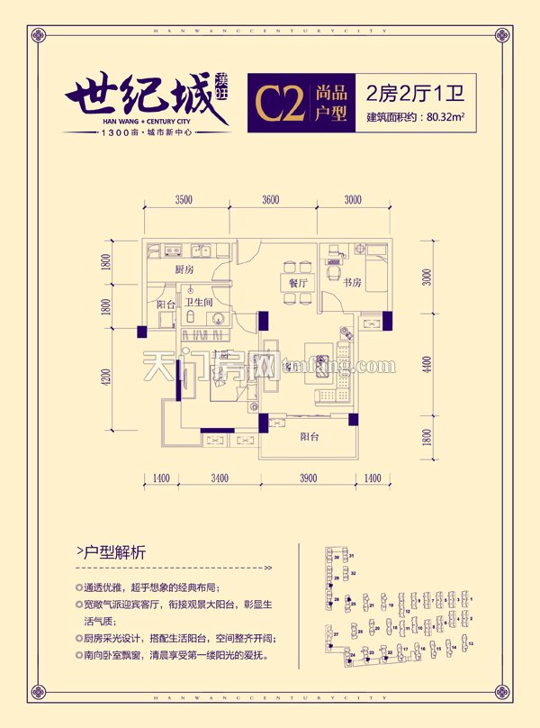 汉旺·世纪城C2 雅品户型