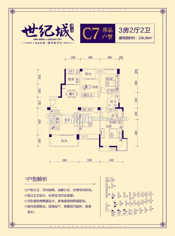 汉旺·世纪城C7 筑品户型