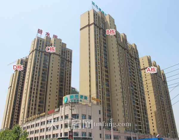 碧水园5月工程进度：D/E栋做外立面 F栋建至25层