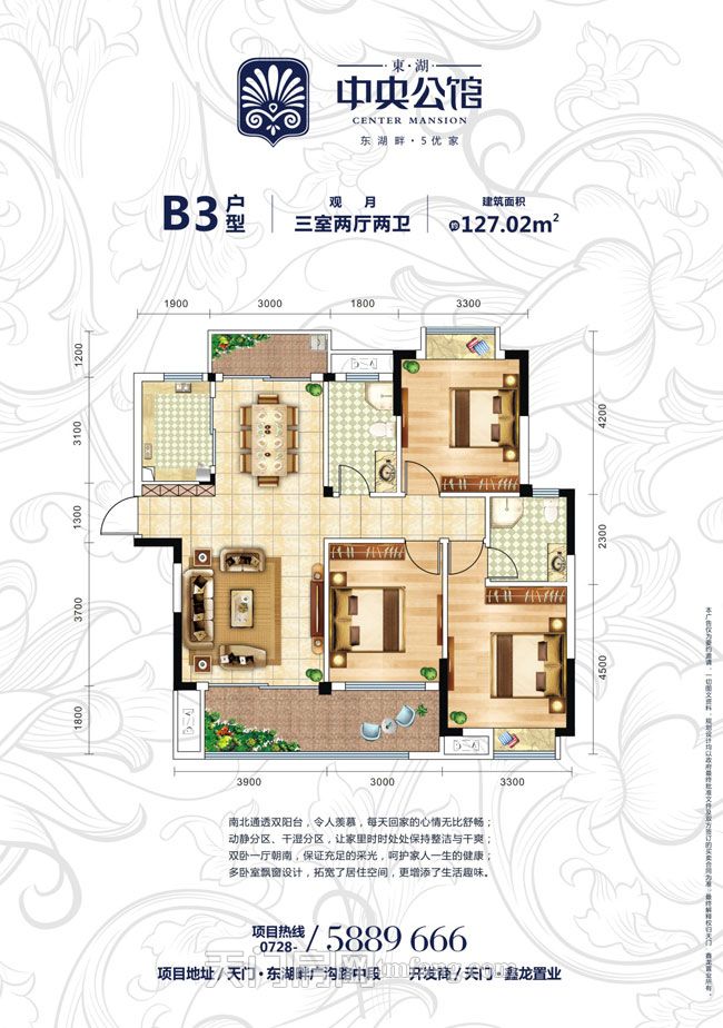 东湖·中央公馆B3户型户型图