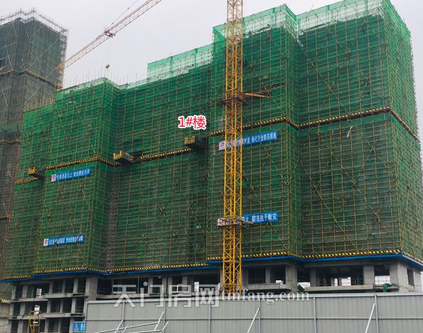 南德荟景湾1月工程进度：2#楼建至22层
