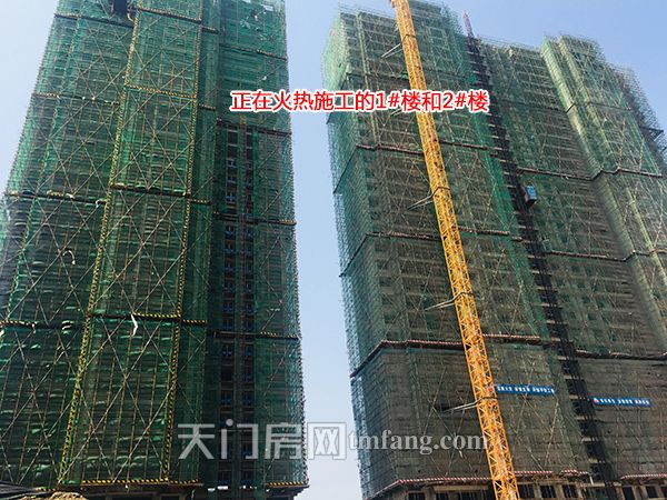 碧水园·长宿5月工程进度：1#楼和2#楼正在火热施工中