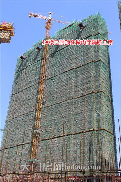 名门9月工程进度：3号楼在建第23层