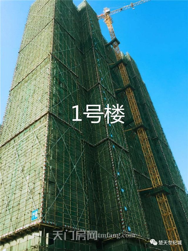 楚天世纪城10月工程进度：9号楼建至第10层