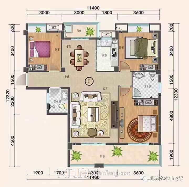 翰林水木清华2.3.4#C户型