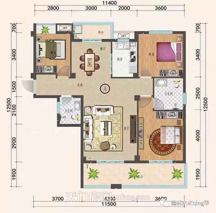 翰林水木清华16#A户型