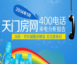 天门房网400购房热线1月来电分析报告