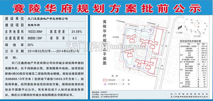 竟陵华府规划方案批前公示