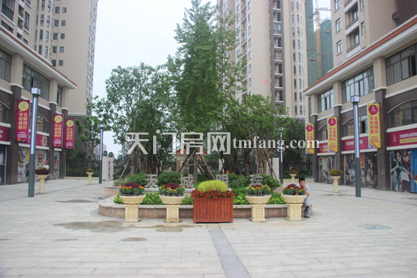 天城明珠小区的大门入口处