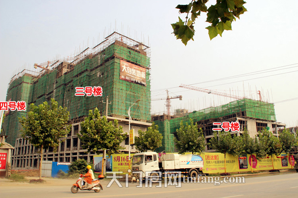 从西湖路上看天宜华府的2#、3#和4#楼