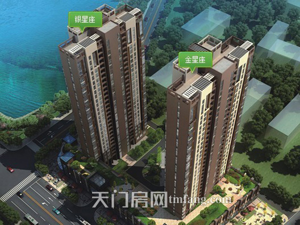 天地星座十月工程进度：两栋楼都建至三层