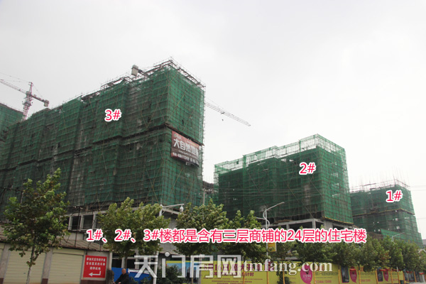 天宜华府1#、2#、3#楼都是含有三层商铺的24层的住宅楼
