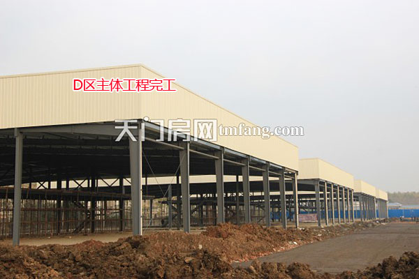 承天国际车城11月工程进度 D区主体工程完工