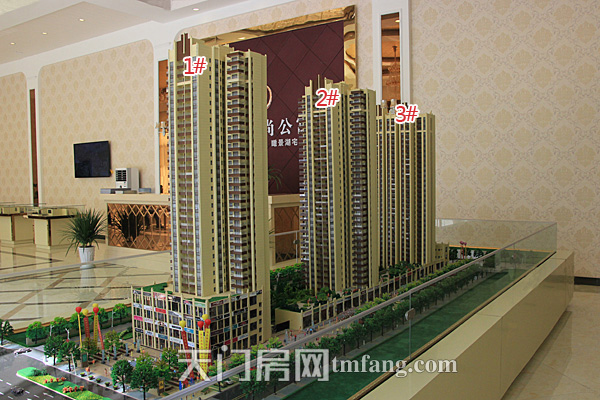 红盾时尚公寓11月工程进度 项目沙盘