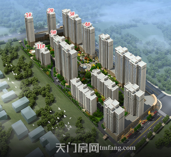 天宜华府11月工程进度：9#住宅楼现已封顶