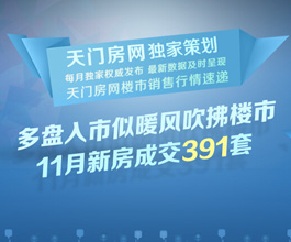 2014年11月天门房网新房销售数据分析