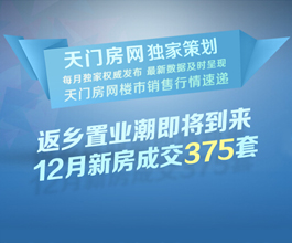 2014年12月天门房网新房销售数据分析
