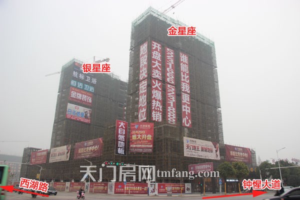 天地星座1月工程进度：小区内已开始做绿化