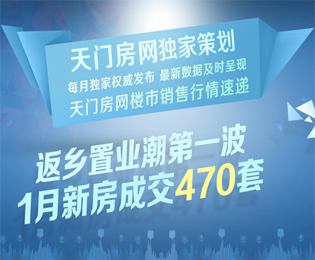 2015年1月天门房网新房销售数据分析