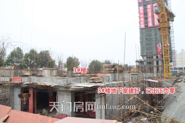 鑫龙中央公园3#楼的地下室已建好，已经出了正负零