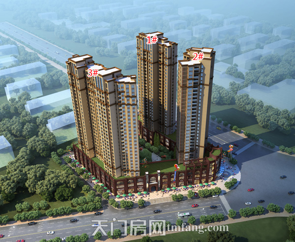 富贵世家3月工程进度：1#楼现已建至第16层