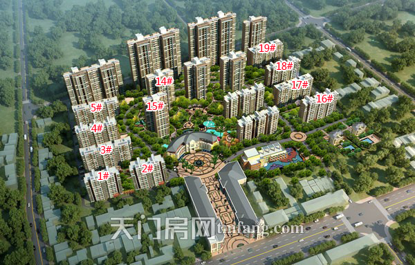 华茂阳光城3月工程进度：16-19#楼全面封顶