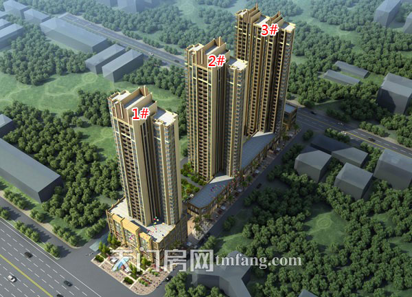 红盾时尚公寓3月工程进度：1#、3#楼已封顶