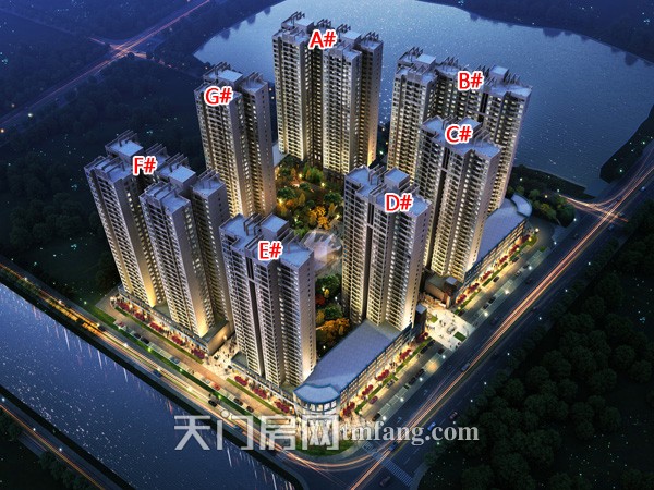 碧水园4月工程进度：B#楼一单元建至21层