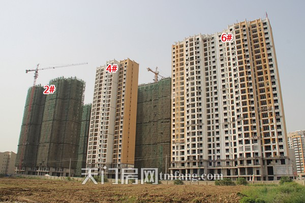 汇金国际4月工程进度 实景远视图