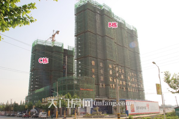 碧水园5月工程进度：B栋楼建至25层 即将封顶