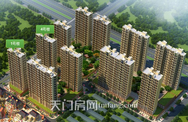 唐街西湖一号7月工程进度：1#楼建至第16层